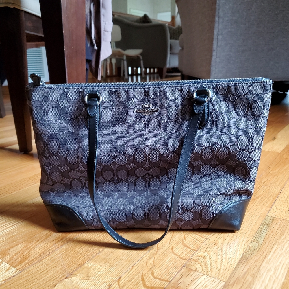 Black Coach canvas purse